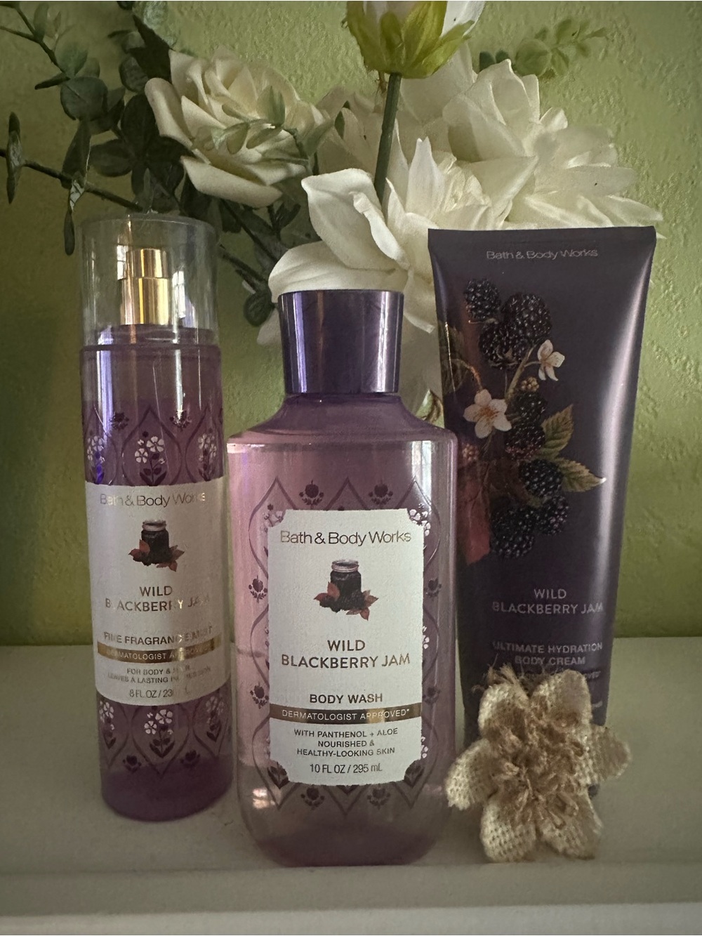 Bath & Body Works Wild Blackberry Jam Body Care Bundle (3) Pc